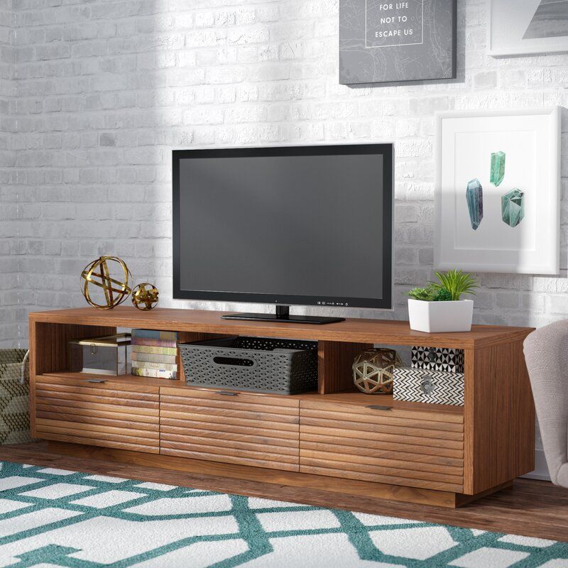Mercury Row Posner 72.4" Tv Stand & Reviews | Wayfair With Regard To Farmhouse Tv Stands For 75&quot; Flat Screen With Console Table Storage Cabinet (Photo 11 of 15)