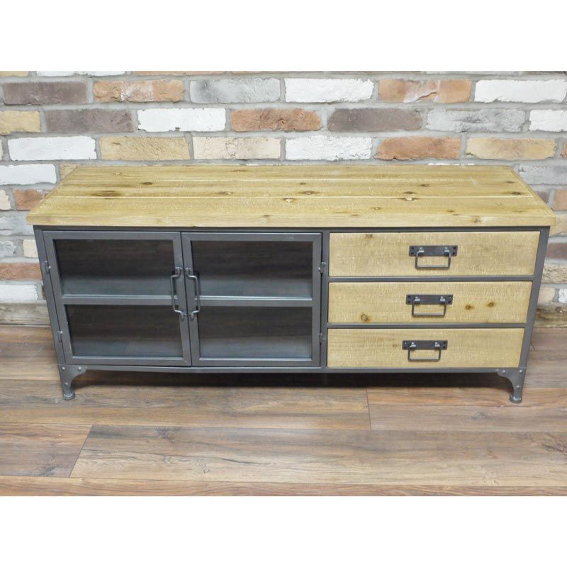 Metal Industrial Style Tv Cabinet – Windsor Browne Throughout Industrial Style Tv Stands (View 9 of 15)