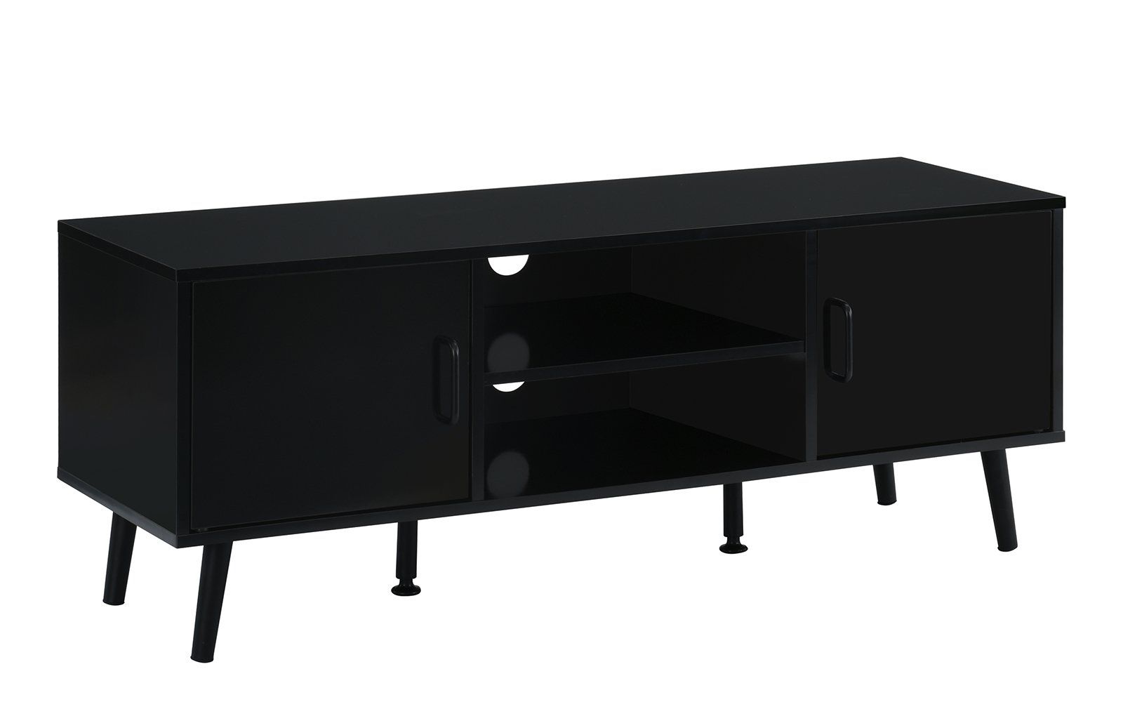 Mid Century Modern Tv Stand (black) 662187612447 | Ebay Inside Contemporary Black Tv Stands (View 11 of 15)