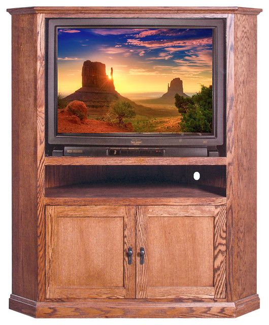 Mission Large Corner Tv Unit Unfinished Alder – Craftsman Regarding Large Corner Tv Cabinets (Photo 15 of 15)