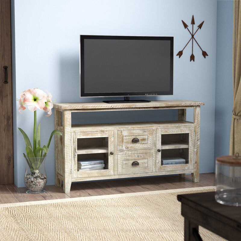 Mistana™ Jalynn Solid Wood Tv Stand For Tvs Up To 60 Regarding Solid Pine Tv Cabinets (View 14 of 15)