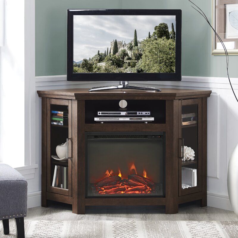Mistana™ Tieton Corner Tv Stand For Tvs Up To 50" With Inside Exhibit Corner Tv Stands (Photo 5 of 15)