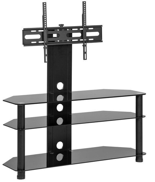 Mmt Cb60 18 Cb60 Black Swivel Cantilever Tv Stand Intended For Tv Stand Cantilever (View 10 of 15)
