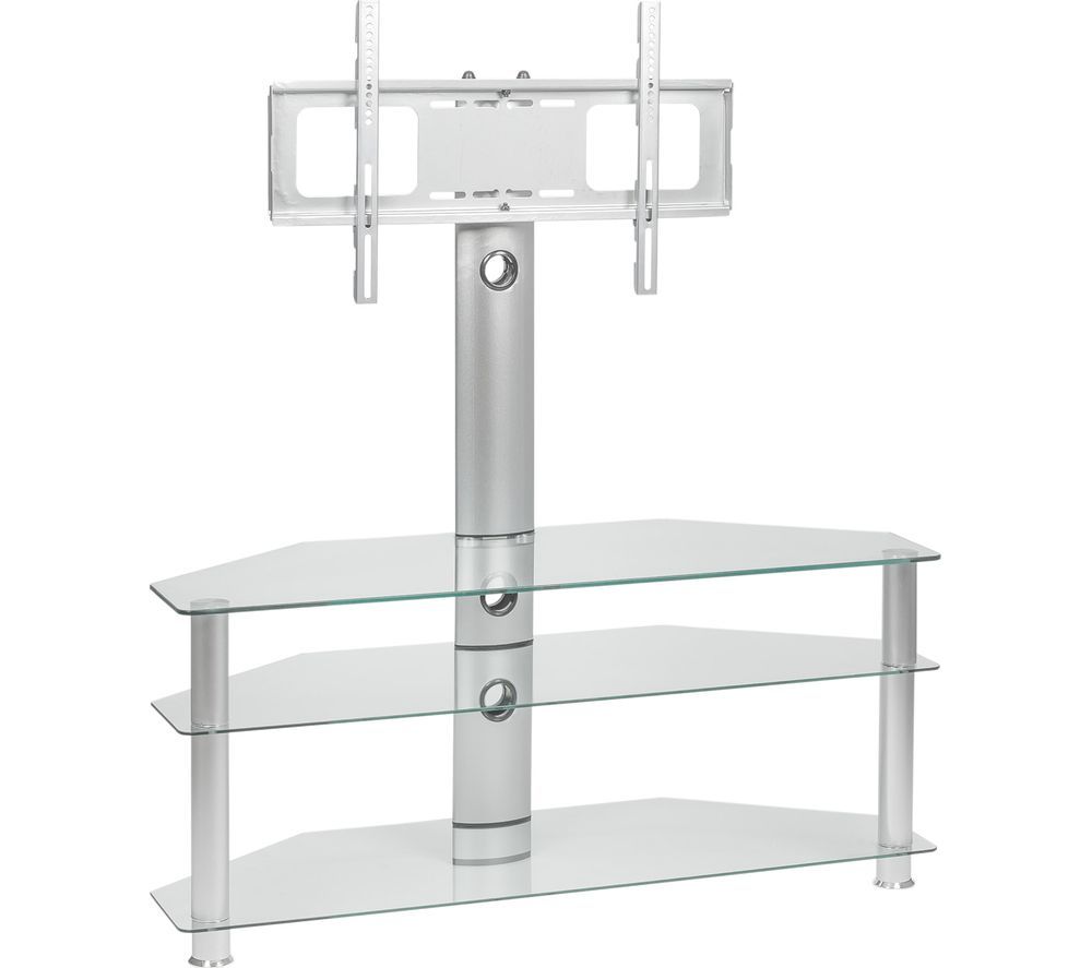 Mmt Rio Scc61 Tv Stand With Bracket – Clear Glass Deals With Regard To Bracketed Tv Stands (View 14 of 15)