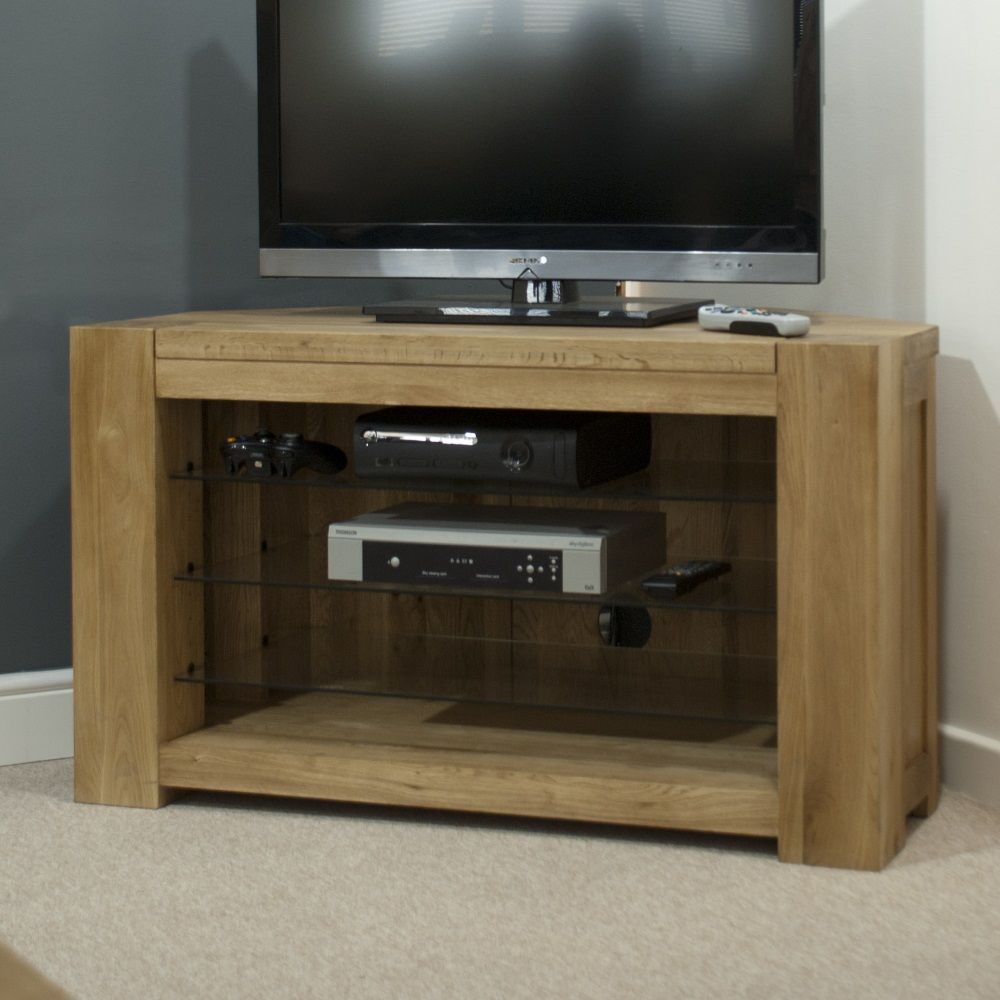 Mode Oak Corner Tv Cabinet – Solid Oak Within Tv Stands And Cabinets (View 8 of 15)