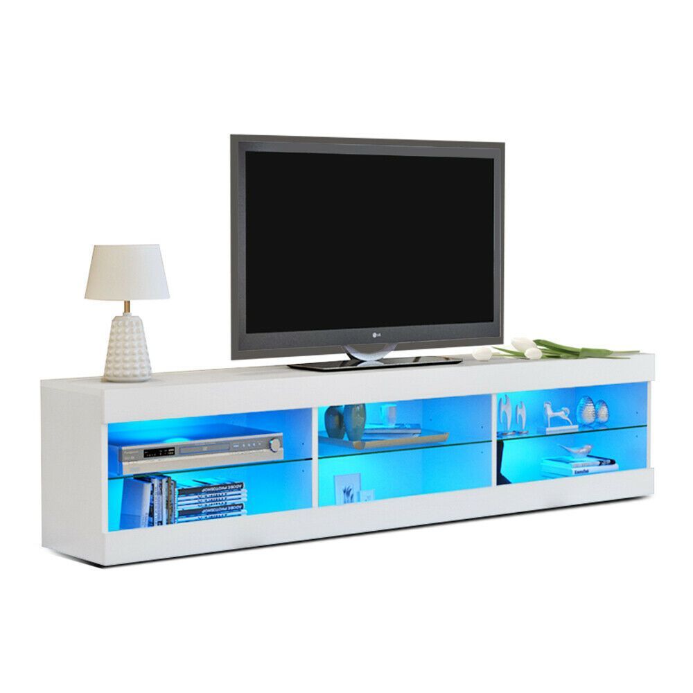 Modern 140cm White High Gloss & Matt Body Tv Unit Cabinet With Regard To White High Gloss Tv Stand Unit Cabinet (Photo 2 of 15)