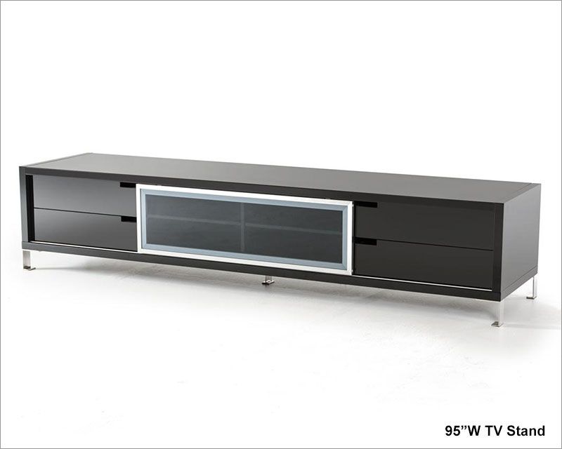 Modern Black High Gloss Tv Stand 44ent30f Blk Within Tv Cabinets Black High Gloss (View 14 of 15)