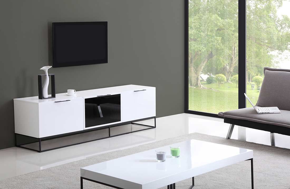 Modern Cream Black Tv Stand Bm35 | Tv Stands For Cream Tv Cabinets (View 6 of 15)