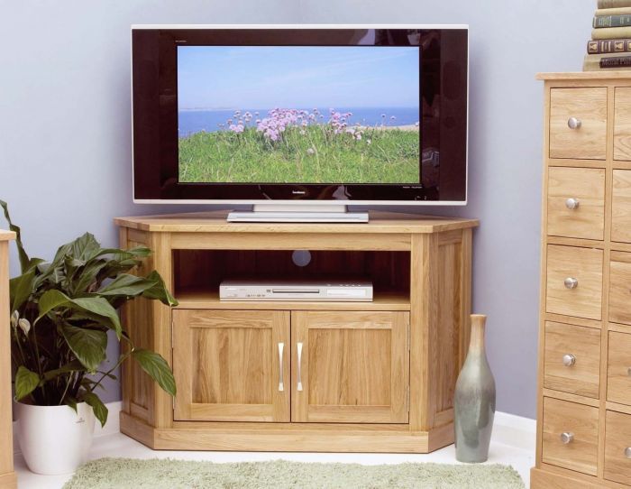 Modern Light Oak Corner Television Cabinet | Zurleys Uk With Light Oak Tv Corner Unit (View 9 of 15)