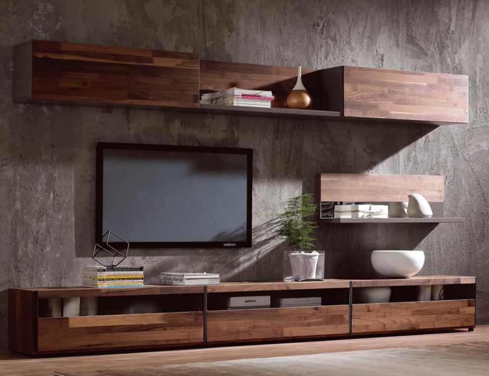 Modern Simple Tv Stand,walnut Wood Veneer Tv Cabinet – Buy Pertaining To Modern Style Tv Stands (View 4 of 15)