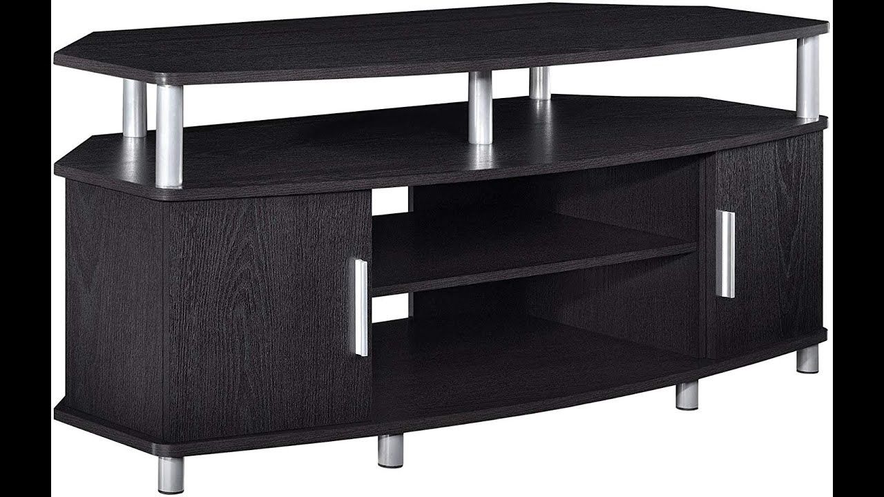 Modern Tv Stand Black | Ameriwood Home Carson Corner Tv Within Carson Tv Stands In Black And Cherry (View 8 of 15)