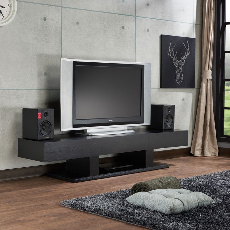 Modern Tv Stand Low Profile Flat Screen Holder With Within Modern Low Profile Tv Stands (View 5 of 15)