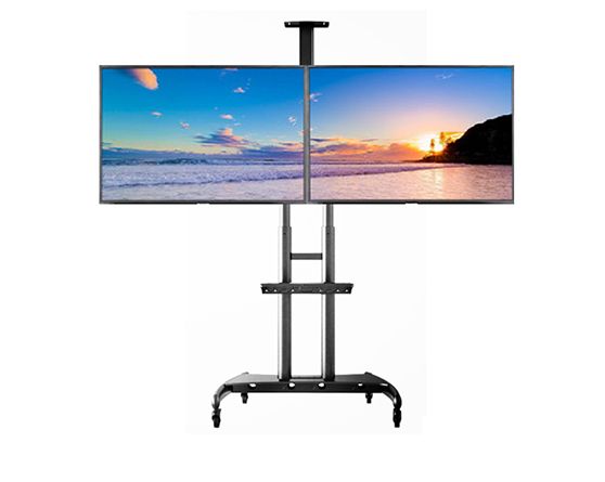 Modern Tv Trolley Stand Tv Cart For Conference System Blue Intended For Easyfashion Modern Mobile Tv Stands Rolling Tv Cart For Flat Panel Tvs (Photo 2 of 15)