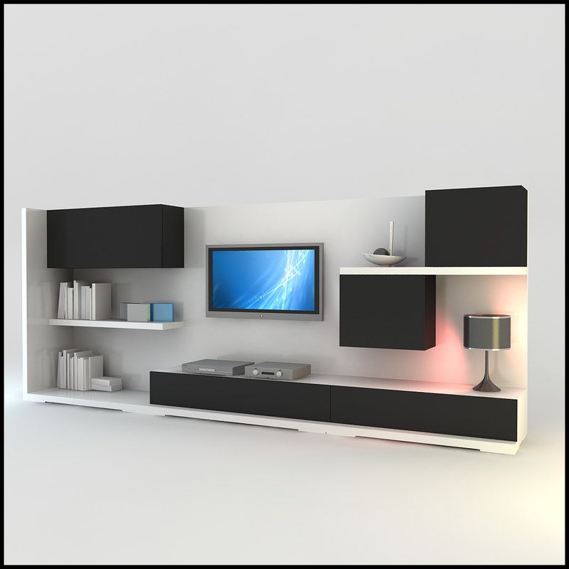 Modern Tv Wall Unit Dwg Intended For Modern Tv Units (Photo 12 of 15)