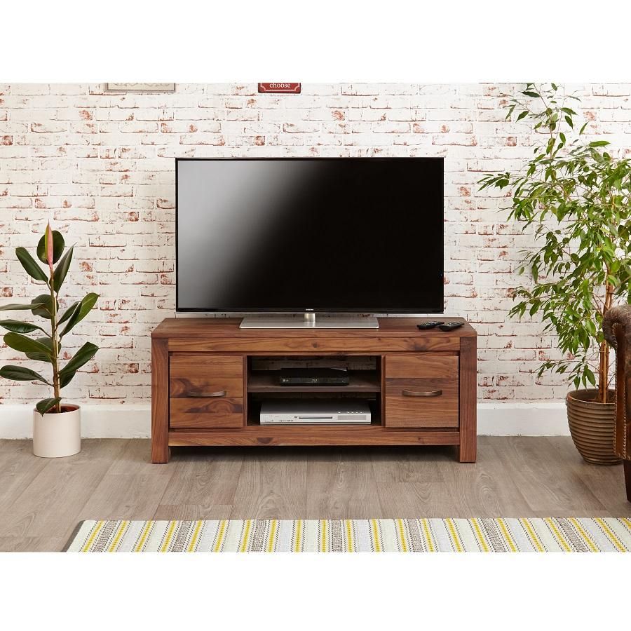 Modern Walnut Low Television Cabinet For Modern Walnut Tv Stands (Photo 13 of 15)