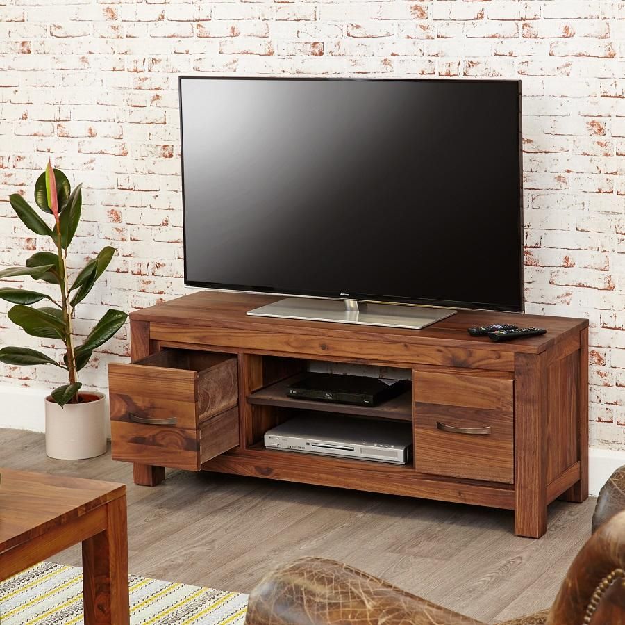 Modern Walnut Low Television Cabinet With Regard To Stylish Tv Cabinets (View 5 of 15)