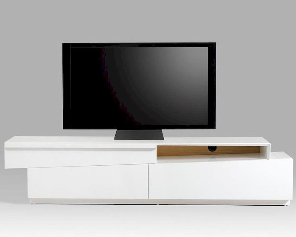 Modern White Gloss Lacquer Tv Stand 44ent068 Wht With Regard To White Contemporary Tv Stands (View 12 of 15)