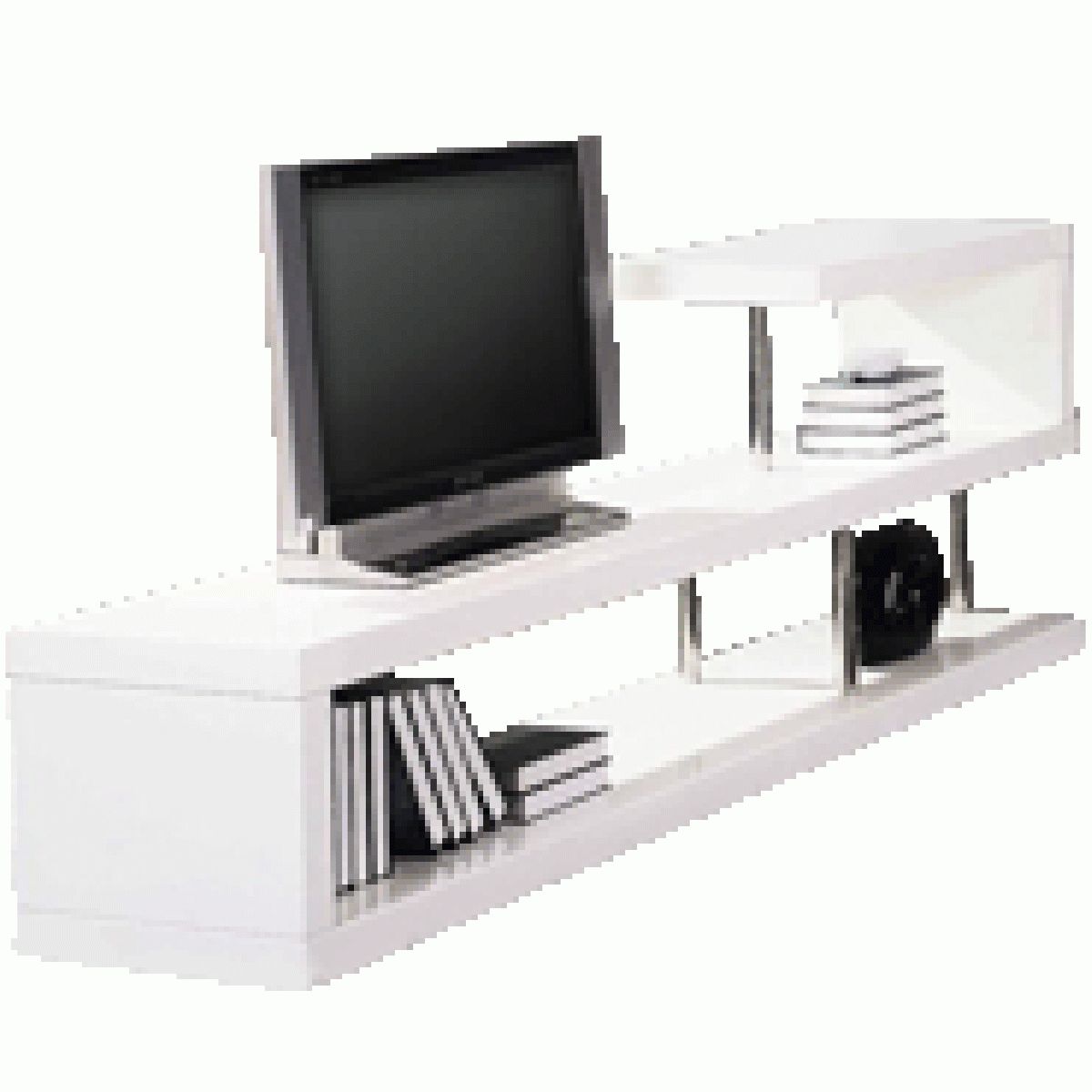 Modern White Lacquer Tv Stand With White And Black Tv Stands (View 4 of 15)