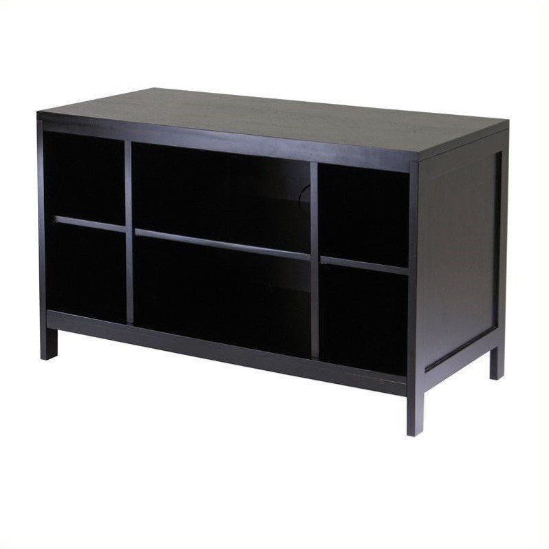 Modular Espresso Tv Stand With Open Shelf – 92640 Regarding Simple Open Storage Shelf Corner Tv Stands (Photo 9 of 15)
