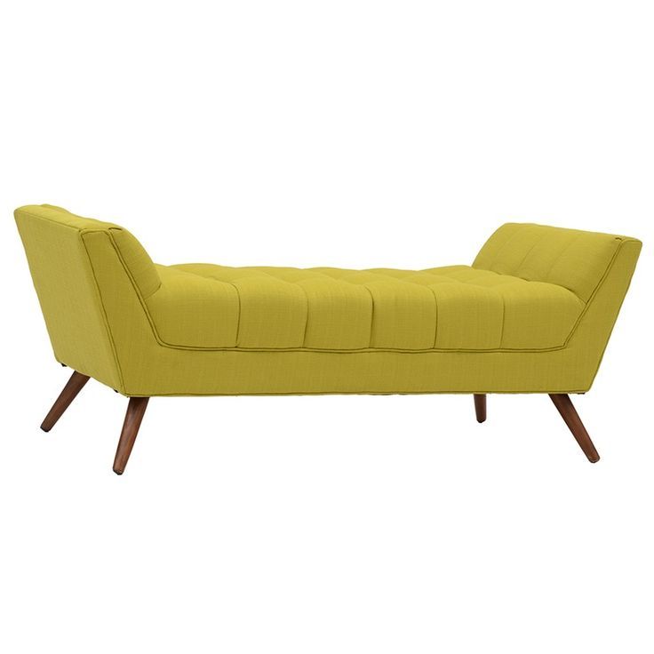 Modway Chartreuse Upholstered Bench | Upholstered Bench Intended For Zena Corner Tv Stands (Photo 13 of 15)