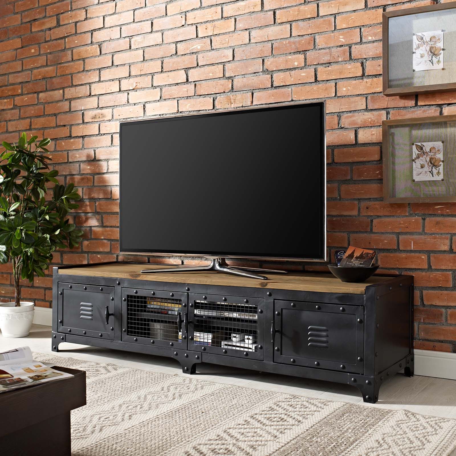 Featured Photo of 15 The Best Dark Wood Tv Stands