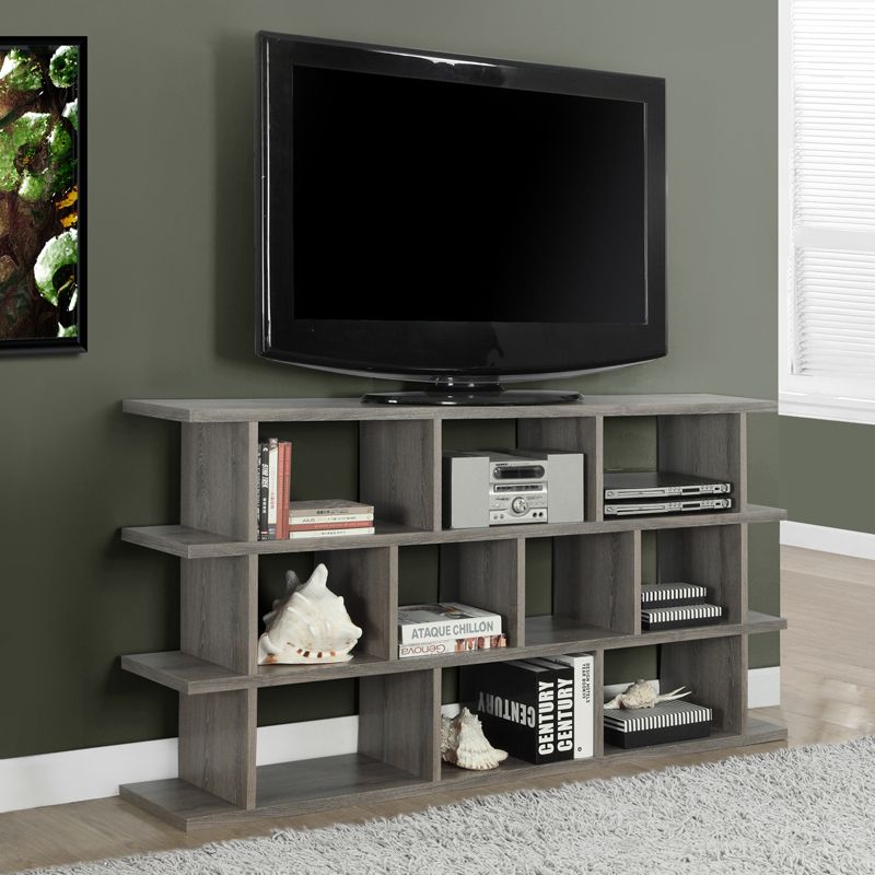 Monarch 60 In. Horizontal/vertical Etagere / Tv Console Inside Upright Tv Stands (Photo 1 of 15)