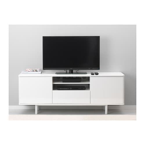Mostorp Tv Bench High Gloss White 160 X 47 X 60 Cm – Ikea Within Tv Bench White Gloss (Photo 5 of 15)