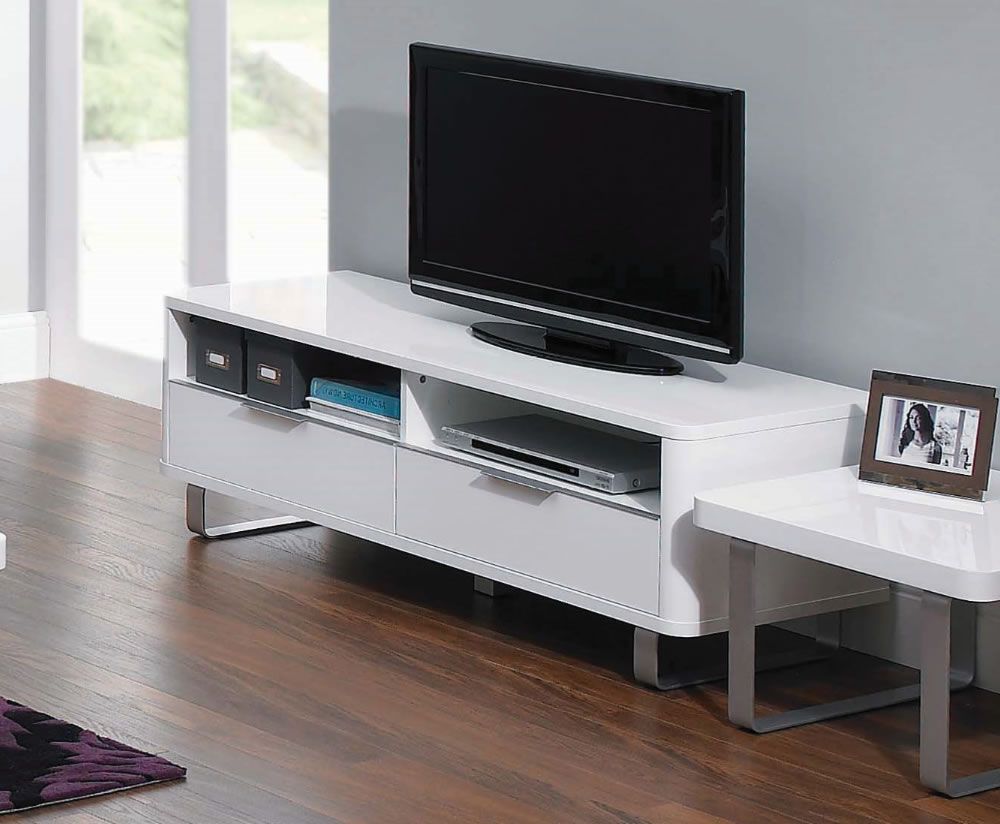 Mya White High Gloss Tv Unit – Uk Delivery For High Gloss Tv Cabinets (View 4 of 15)