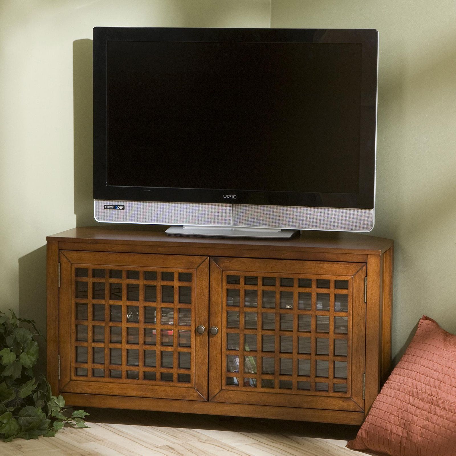 Narita Walnut Corner Media Stand – Tv Stands At Hayneedle For Walnut Tv Stands For Flat Screens (Photo 13 of 15)