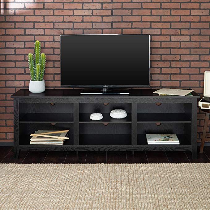 New 70 Inch Wide Black Television Stand Review | Black Tv Intended For Deco Wide Tv Stands (Photo 6 of 15)