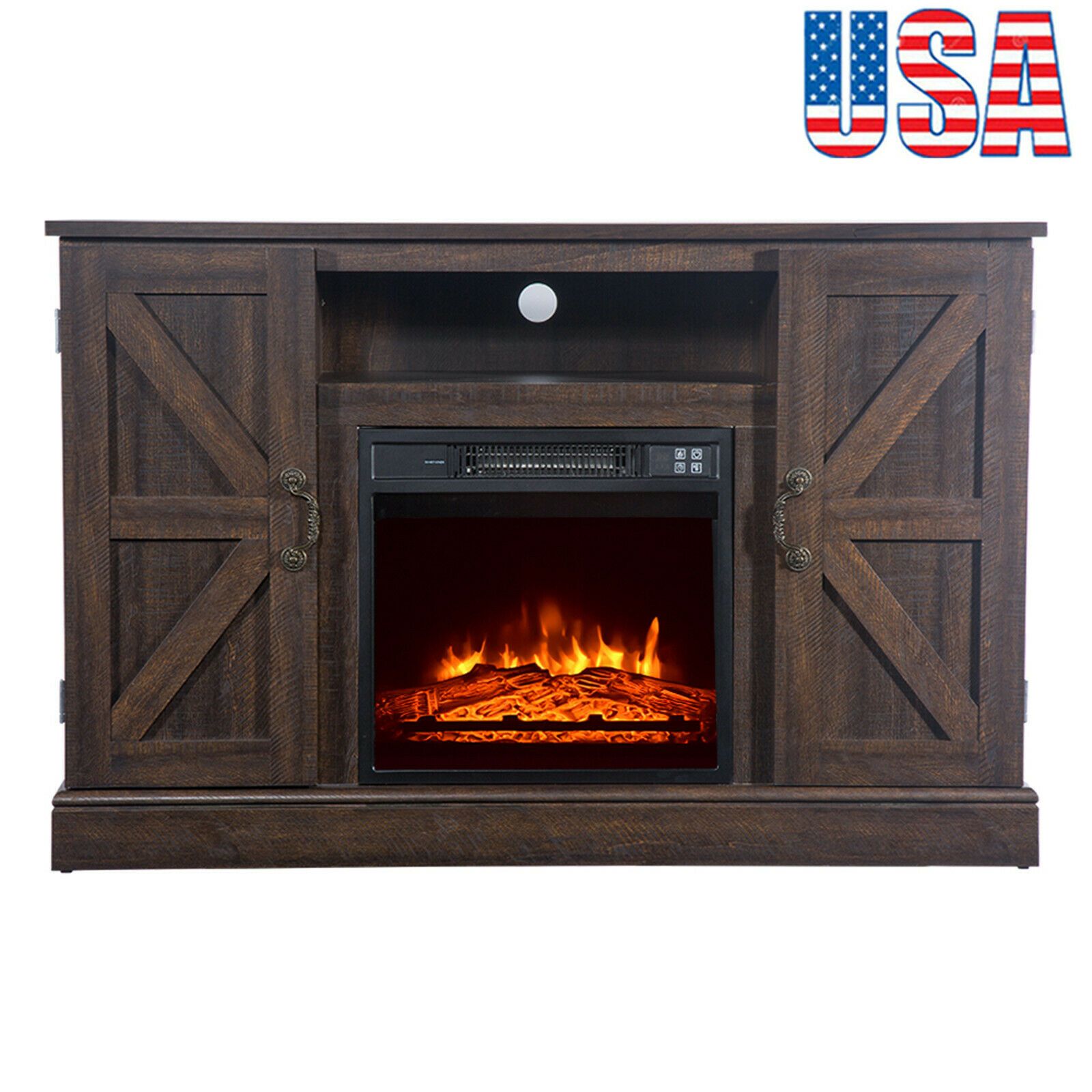 New Arrival Rustic Wood Fireplace Tv Stand For 50 Intended For Rustic Grey Tv Stand Media Console Stands For Living Room Bedroom (Photo 10 of 15)