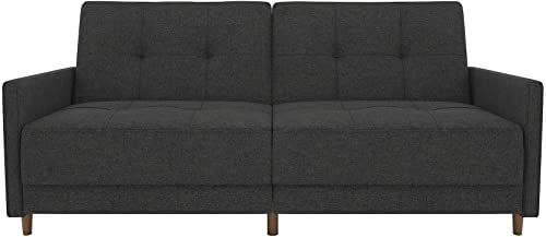 New Dhp Andora Coil Futon Sofa Bed Couch With Mid Century With Regard To Debbie Coil Sectional Futon Sofas (View 1 of 15)