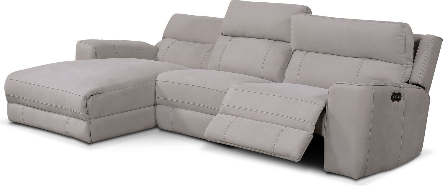 Newport 3 Piece Power Reclining Sectional With Left Facing Inside Palisades Reclining Sectional Sofas With Left Storage Chaise (View 5 of 15)