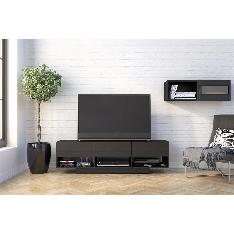 Nexera 105106 Stereo Tv Stand 60 Inch Black – 105106 Regarding Nexera Tv Stands (View 9 of 15)
