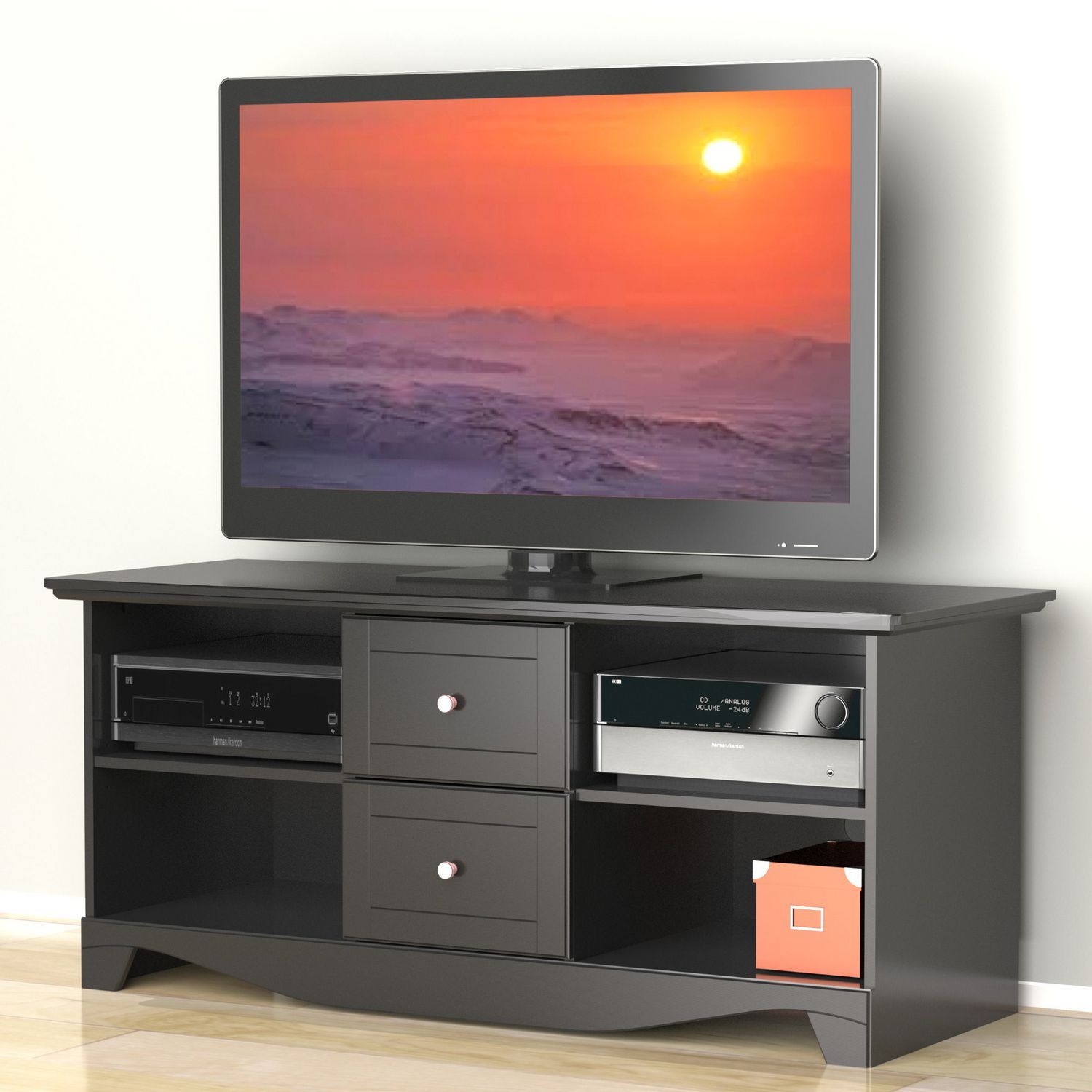 Nexera 56 Inch 2 Drawer Pinnacle Tv Stand #100806 Throughout Nexera Tv Stands (View 2 of 15)
