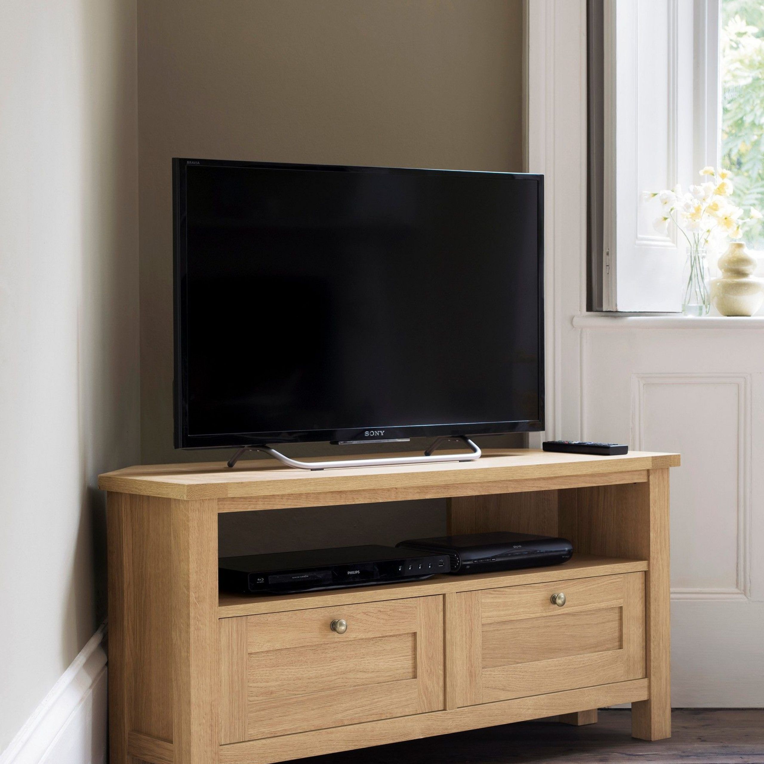 Next Malvern Corner Tv Stand – Natural (with Images Intended For Shabby Chic Corner Tv Unit (Photo 6 of 15)