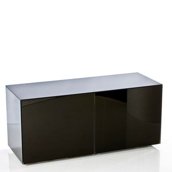 Nexus Small Tv Stand In Black High Gloss With Wireless Regarding Small Black Tv Cabinets (View 14 of 15)
