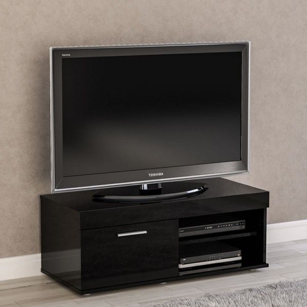 Nightingale Black Small Tv Unit With Regard To Tv Units Black (View 8 of 15)