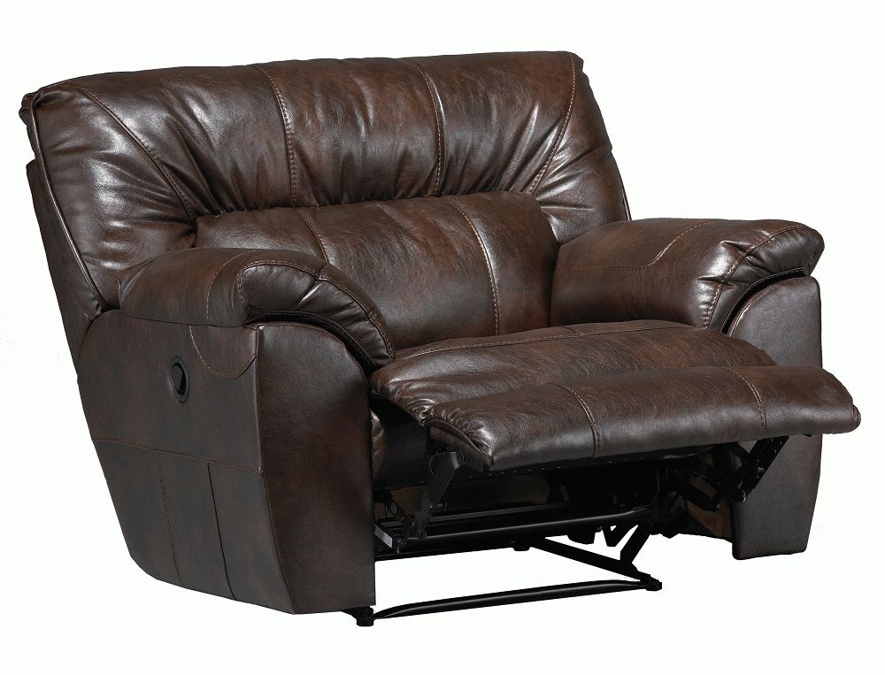 Nolan Leather Extra Wide Cuddler Recliner In Godiva $729 For Nolan Leather Power Reclining Sofas (View 2 of 15)