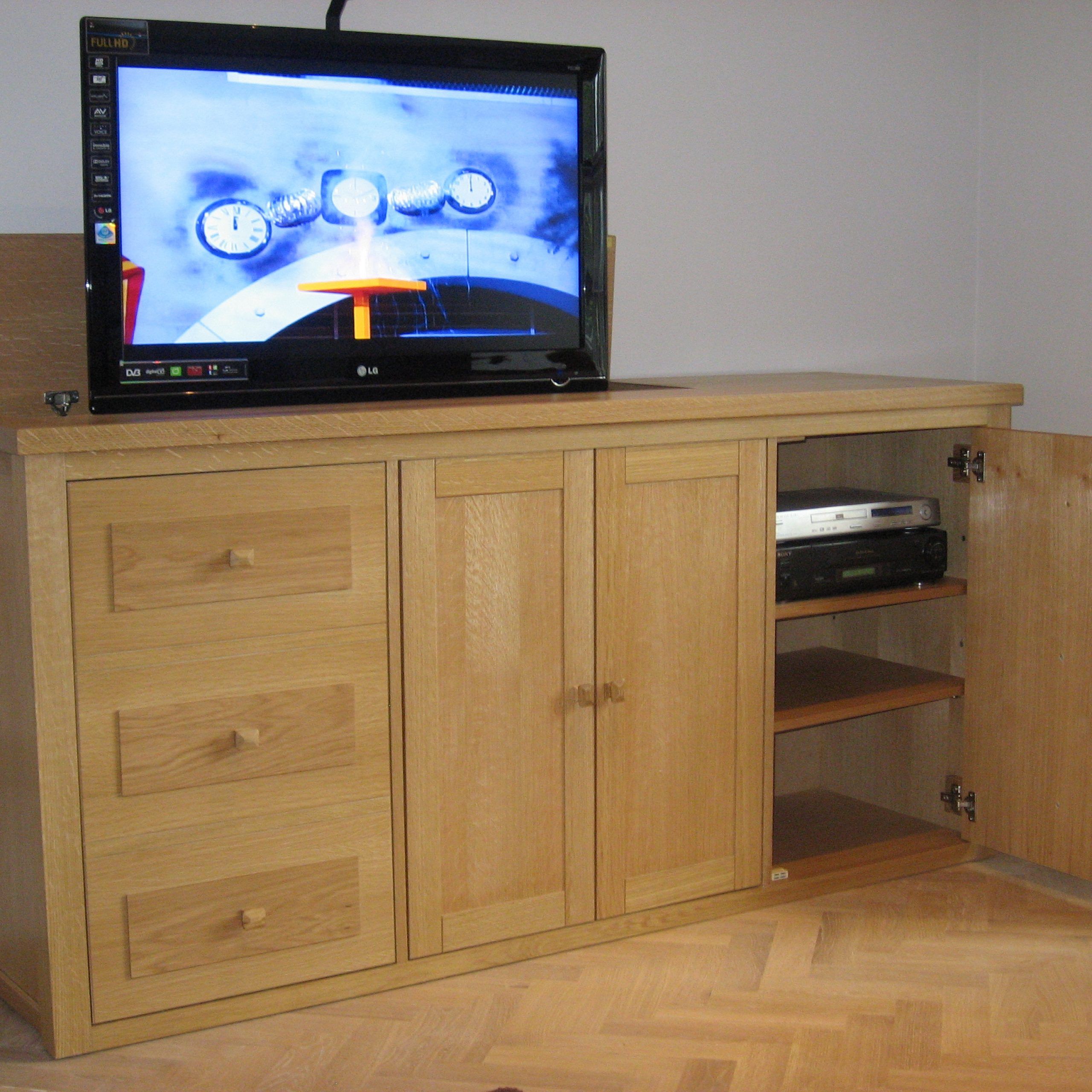 Off Set Pop Up – Tdk Joinery Bespoke Tv/lcd Stands/tv Throughout Pop Up Tv Stands (Photo 4 of 15)