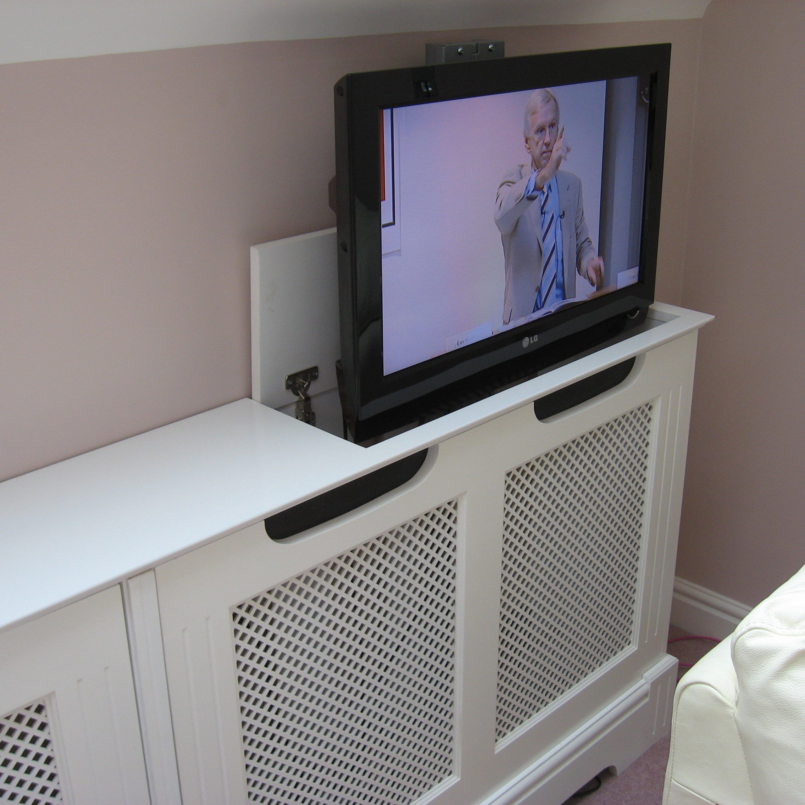 Off Set Pop Up – Tdk Joinery Bespoke Tv/lcd Stands/tv With Pop Up Tv Stands (Photo 14 of 15)