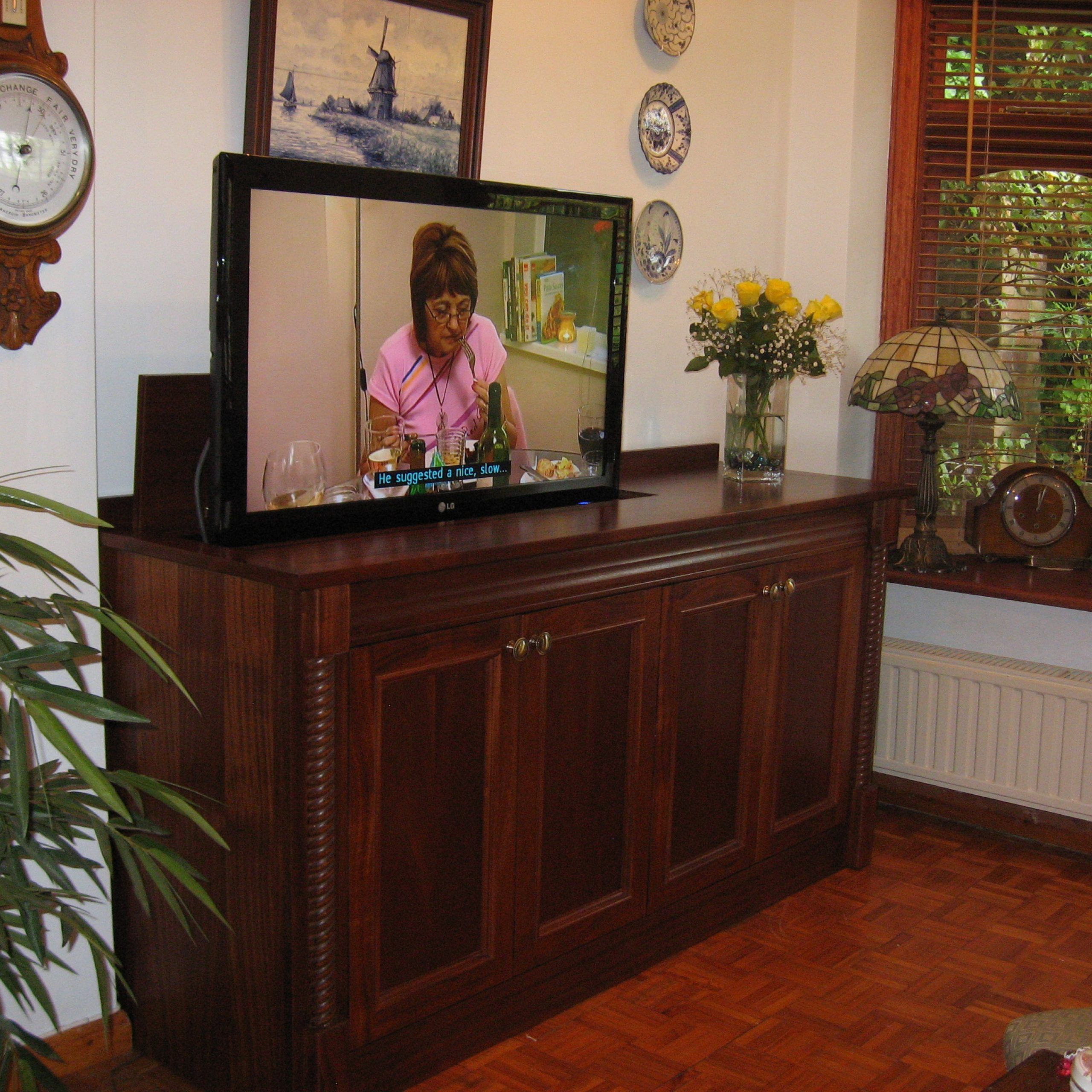 Off Set Pop Up – Tdk Joinery Bespoke Tv/lcd Stands/tv With Regard To Pop Up Tv Stands (Photo 1 of 15)
