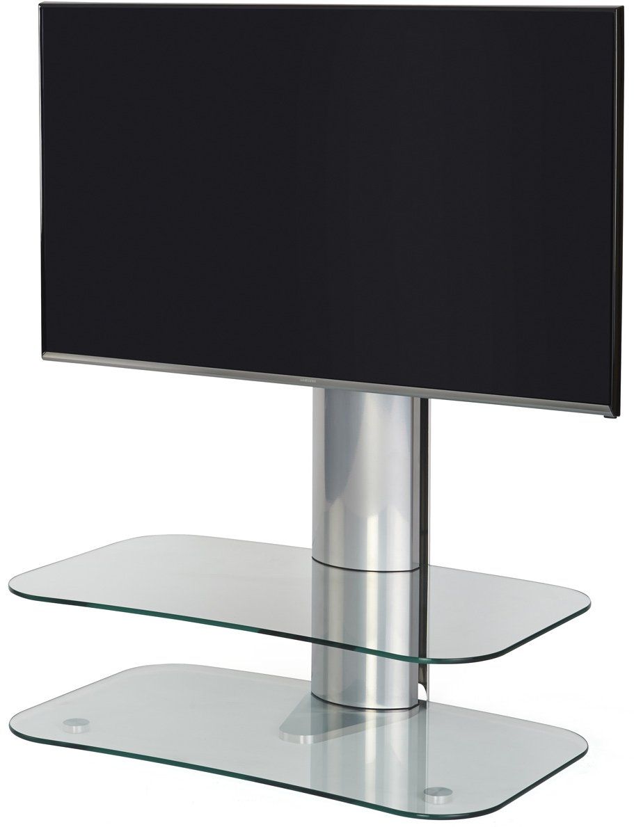 Off The Wall Arc 800 St Sil Clear Glass & Silver Tv Stand Intended For Off The Wall Tv Stands (Photo 4 of 15)
