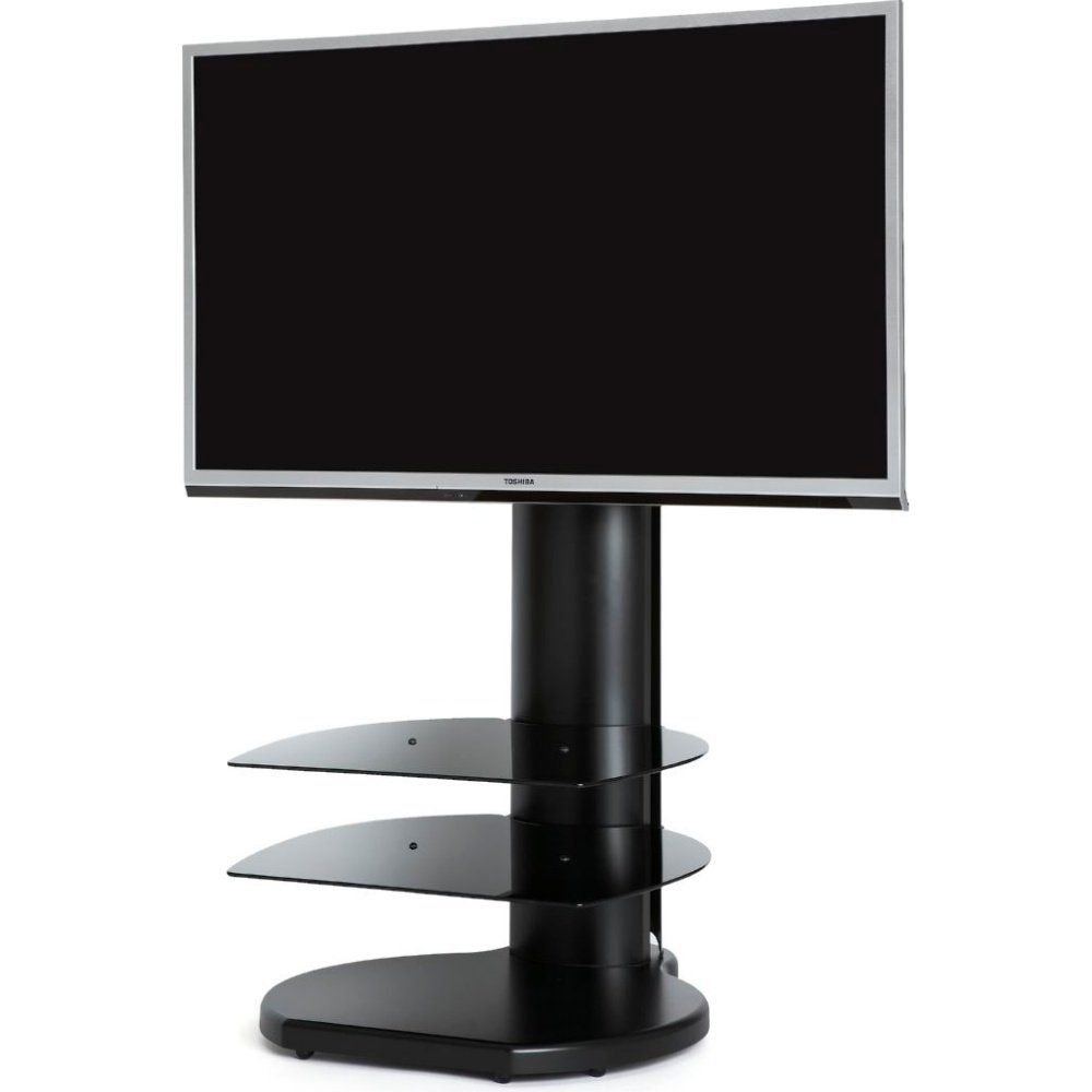 Off The Wall Origin Ii S4 All Black Round Tv Stand Great With Regard To Round Tv Stands (Photo 15 of 15)