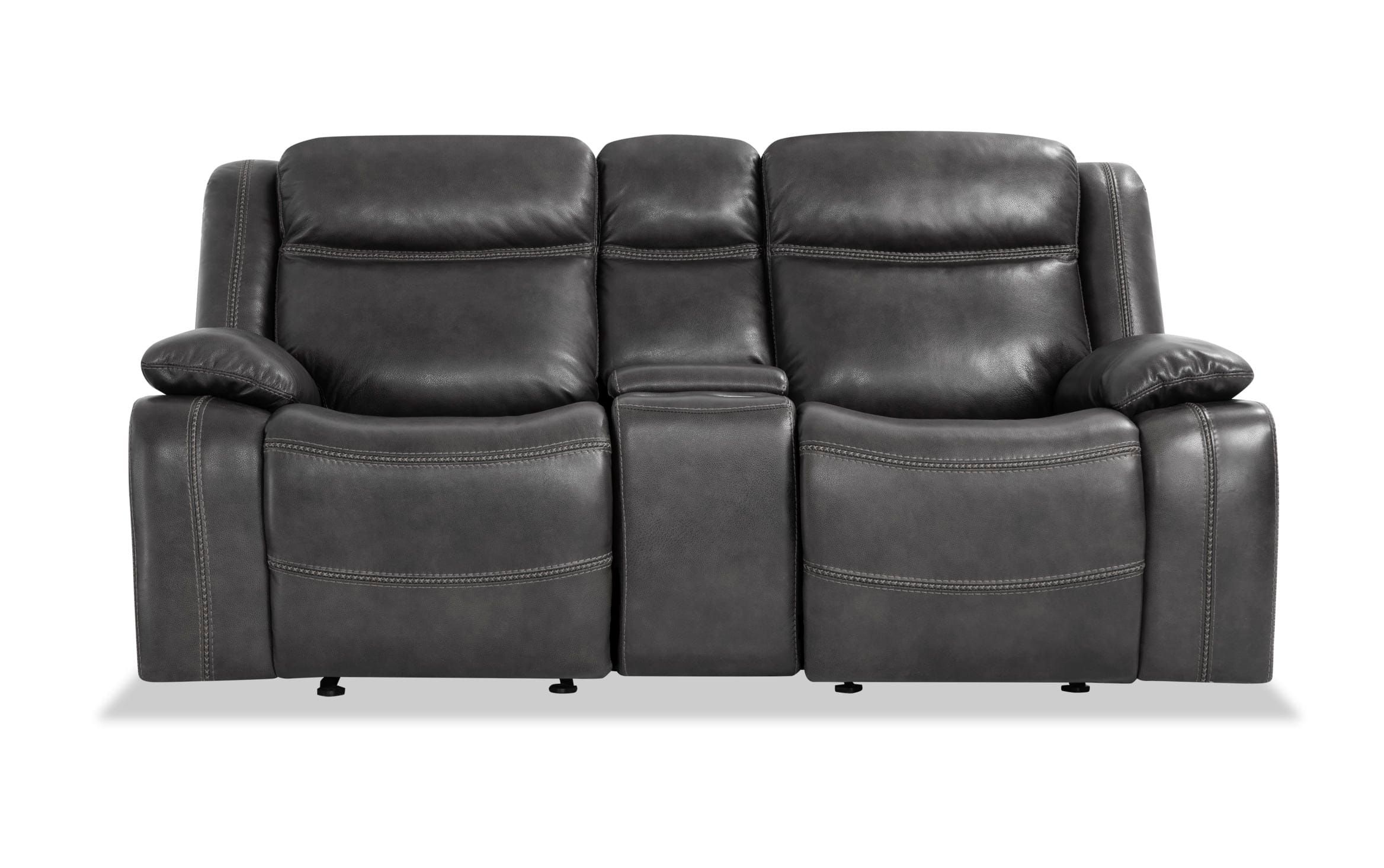 Featured Photo of Top 15 of Trailblazer Gray Leather Power Reclining Sofas