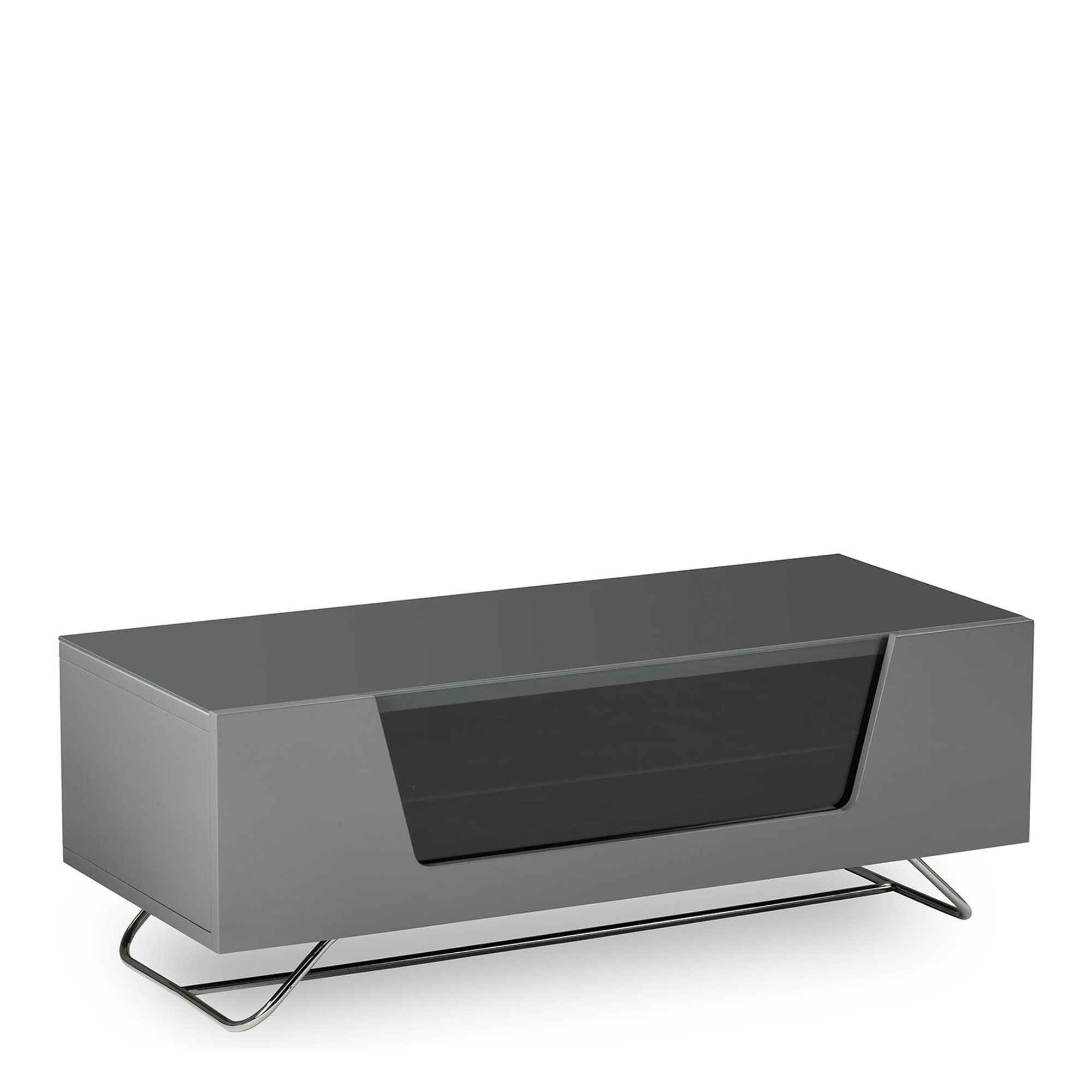 Omega – Grey High Gloss Tv Unit – Fishpools With Regard To Cream High Gloss Tv Cabinet (View 10 of 15)