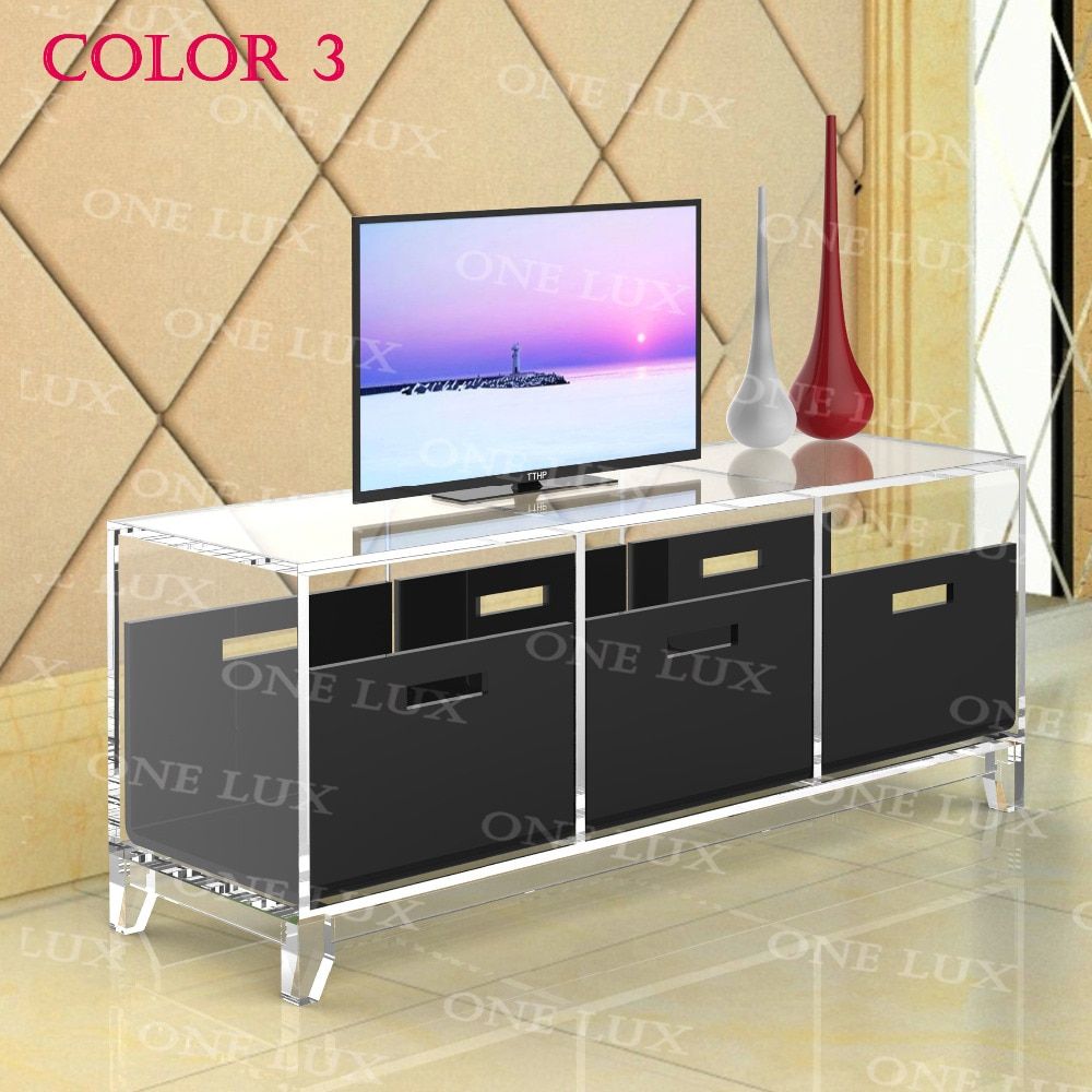 One Lux Lcuite Acrylic Tv Stand Table,plexiglass Cabinet Intended For Acrylic Tv Stands (View 4 of 15)