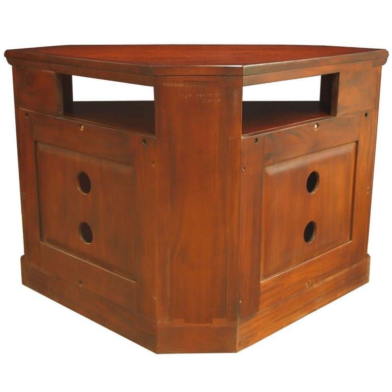 Open Corner Tv Cabinet (mahogany) | Akd Furniture Within Mahogany Tv Cabinets (View 11 of 15)