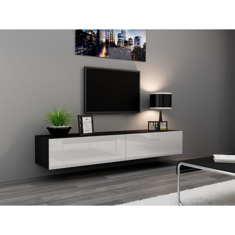 Orren Ellis Agoura Floating Tv Stand For Tvs Up To 78 Inside Ansel Tv Stands For Tvs Up To 78&quot; (Photo 10 of 15)