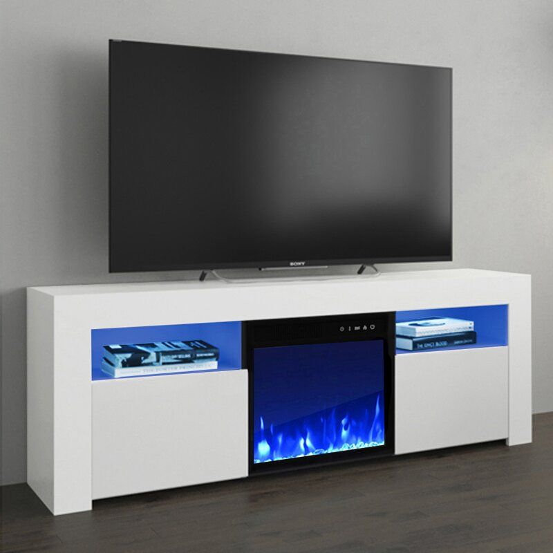 Orren Ellis Earle Tv Stand For Tvs Up To 65" With Electric Pertaining To Neilsen Tv Stands For Tvs Up To 65&quot; (View 14 of 15)